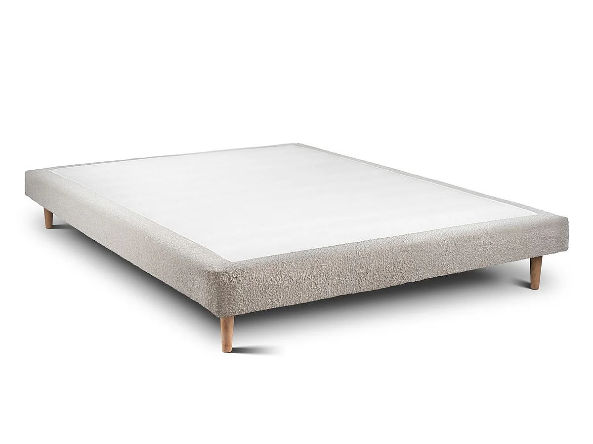 Sommier Tapissier Bouclette Beige 140x190 H29cm