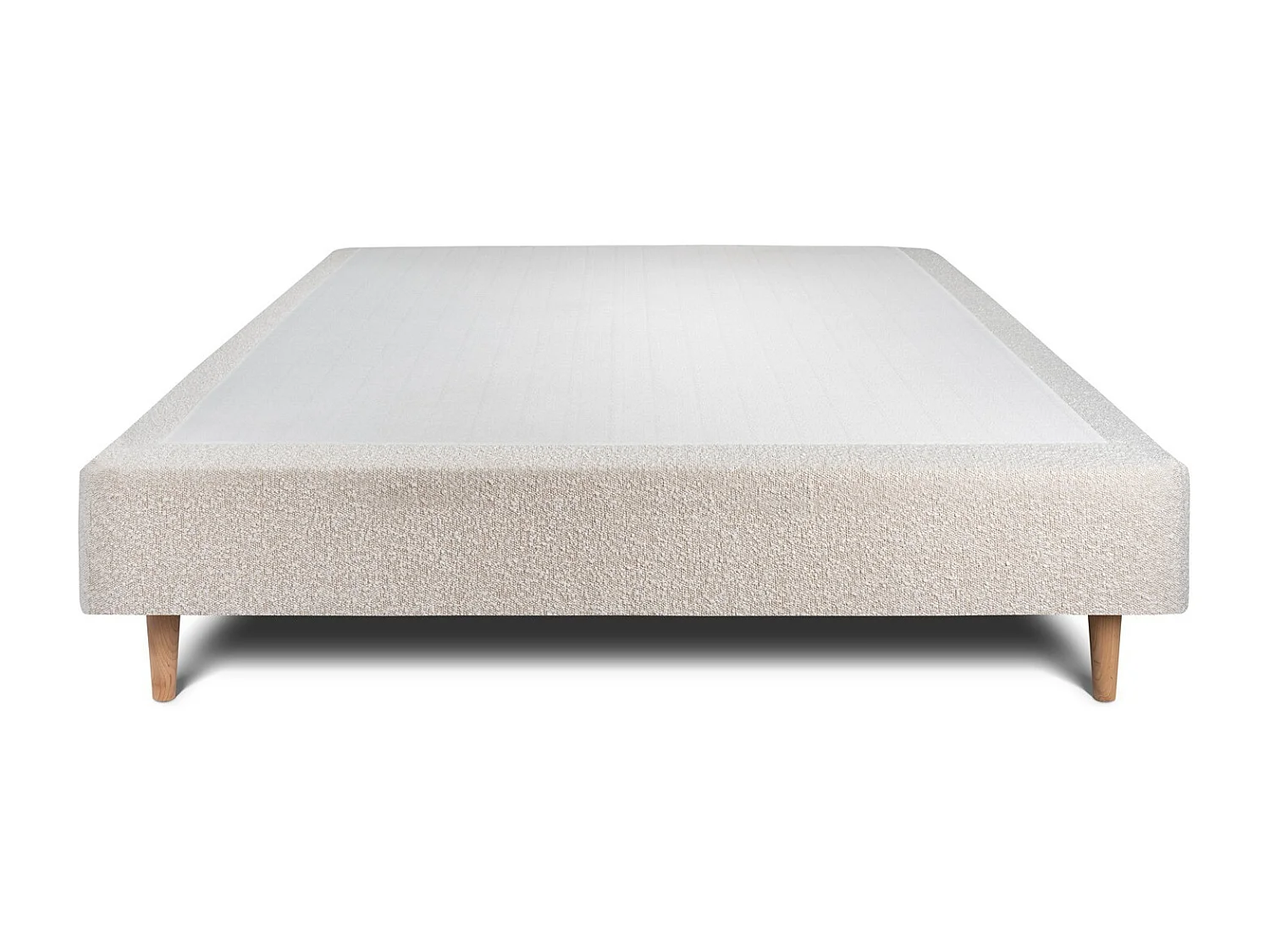 Sommier Tapissier Bouclette Beige 135x190 H35cm