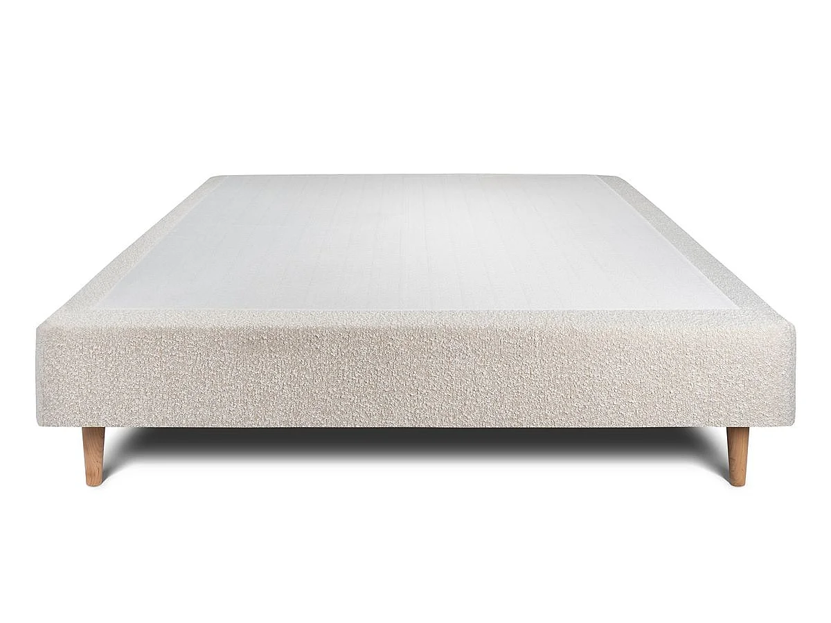 Sommier Tapissier Bouclette Beige 135x190 H35cm