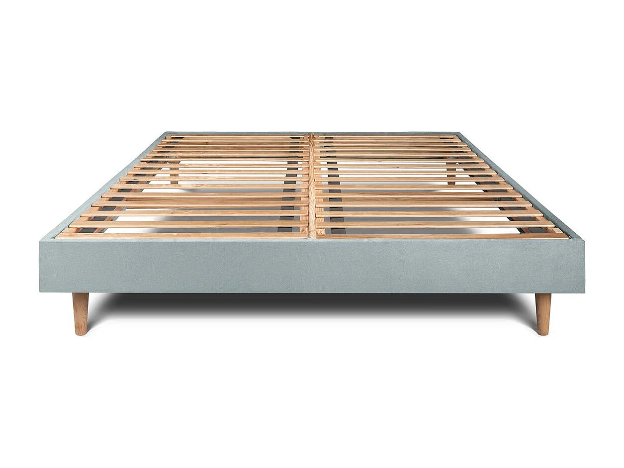 Sommier Kit Velours Gris bleuté 150x200 H29cm