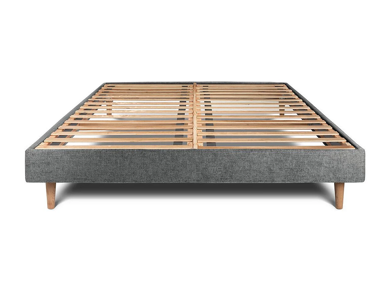 Sommier Kit Tissu Gris anthracite 140x200 H29cm