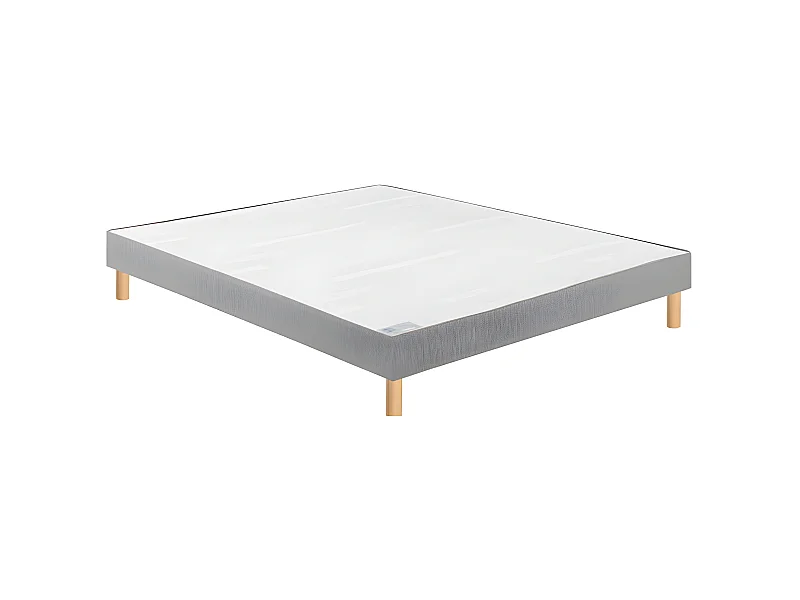 Sommier Bultex CONFORT FERME VIGOROSO DECO 90x200 Trame gris clair Lattes