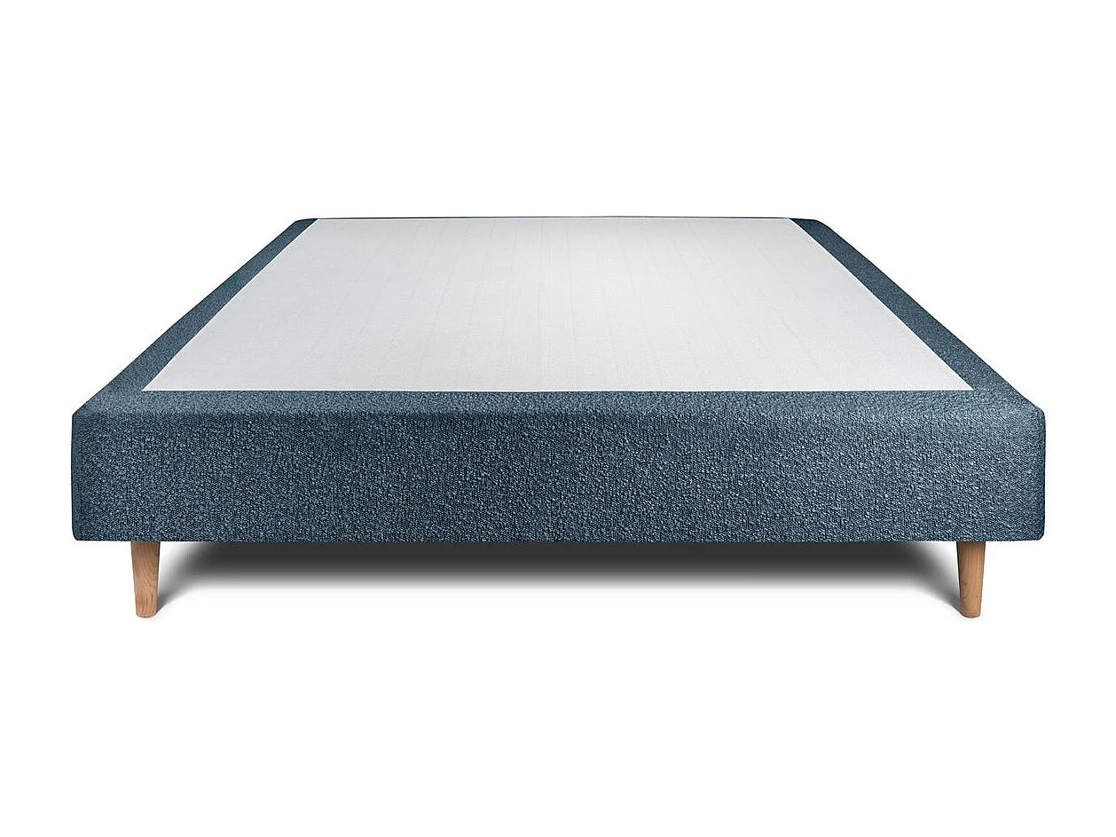 Sommier Tapissier Bouclette Bleu 150x190 H35cm