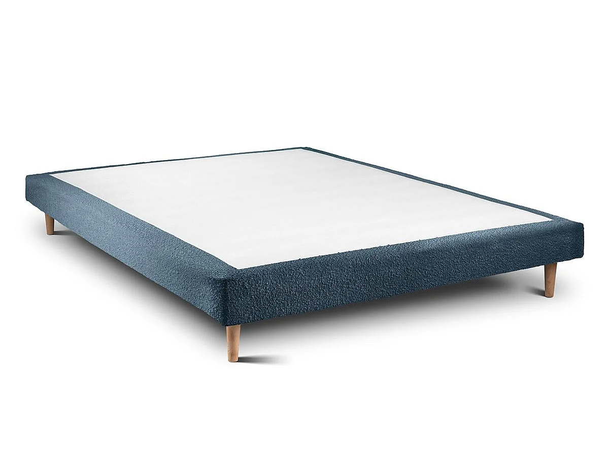 Sommier Tapissier Bouclette Bleu 150x200 H29cm