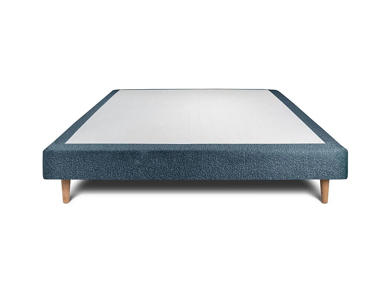 Sommier Tapissier Bouclette Bleu 135x190 H29cm