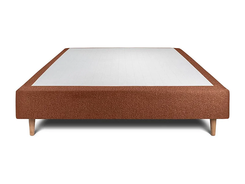 Sommier Tapissier Bouclette Terracotta 135x190 H35cm