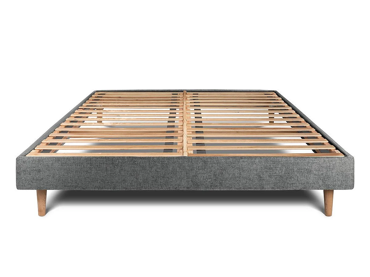 Sommier Kit Tissu Gris anthracite 140x190 H29cm