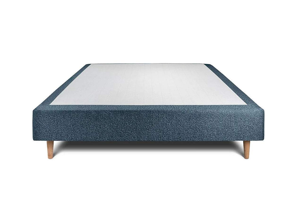 Sommier Tapissier Bouclette Bleu 140x190 H35cm