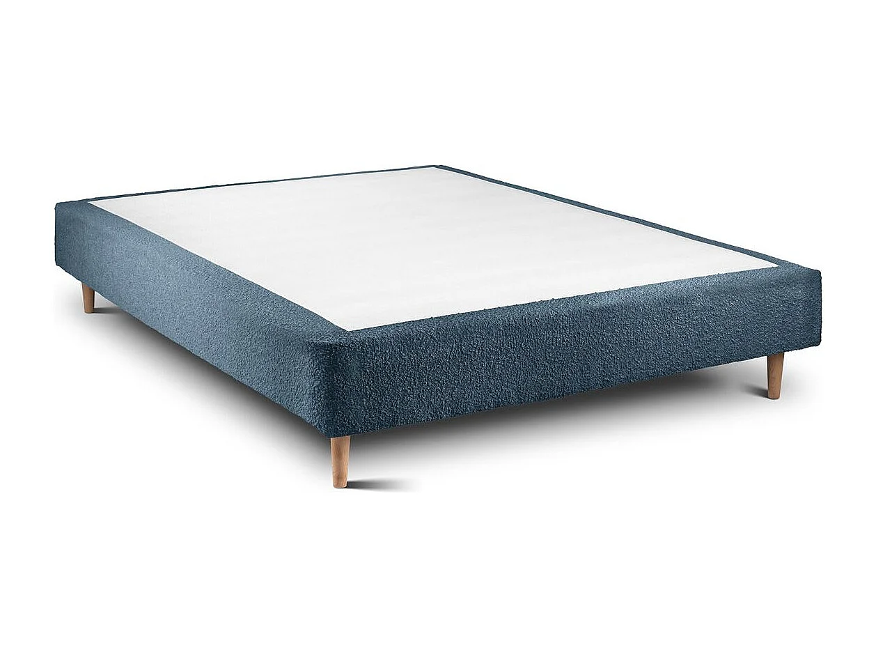 Sommier Tapissier Bouclette Bleu 150x200 H35cm