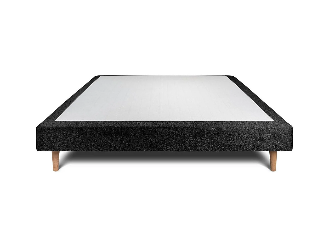 Sommier Tapissier Bouclette Noir 150x200 H29cm