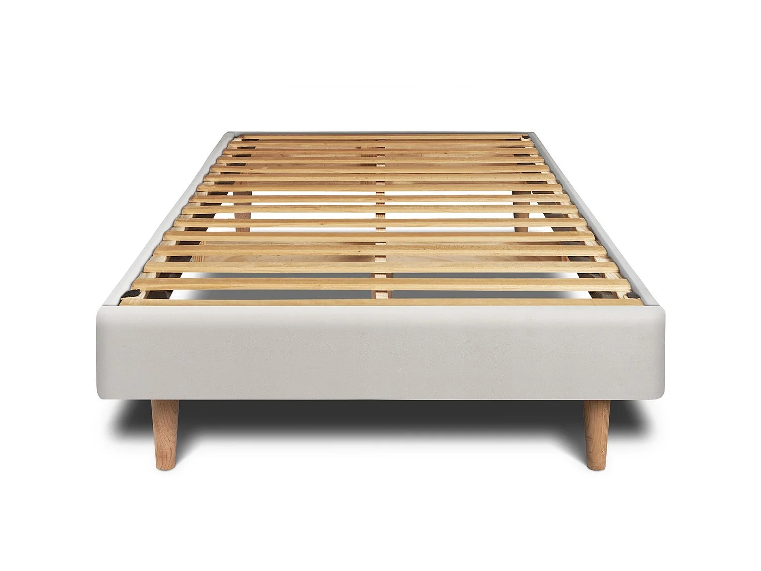 Sommier Kit Velours Gris clair 90x190 H29cm