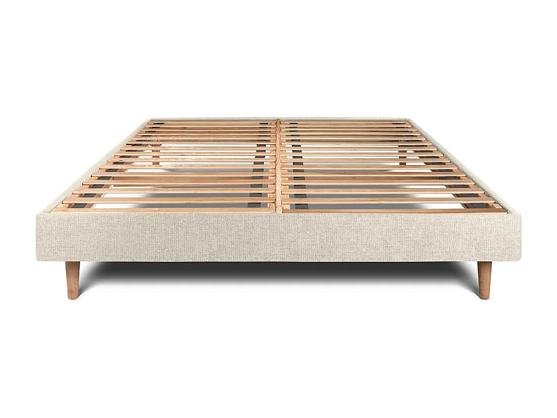 Sommier Kit Tissu Beige clair 140x190 H29cm