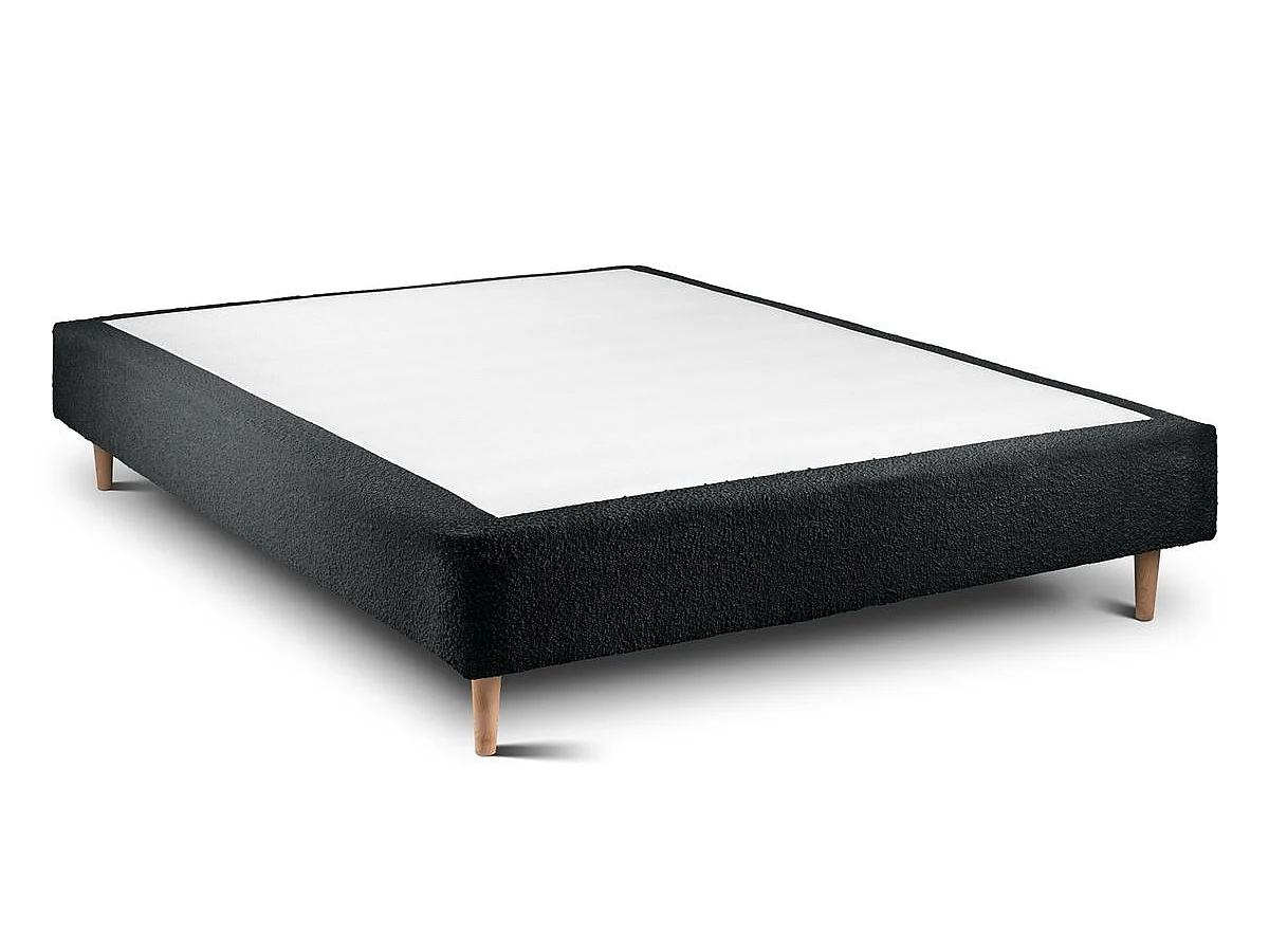 Sommier Tapissier Bouclette Noir 140x190 H35cm