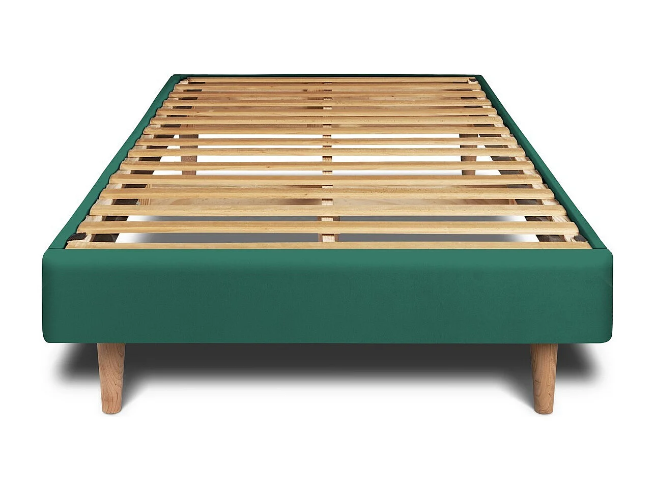 Sommier Kit Velours Vert 90x190 H29cm