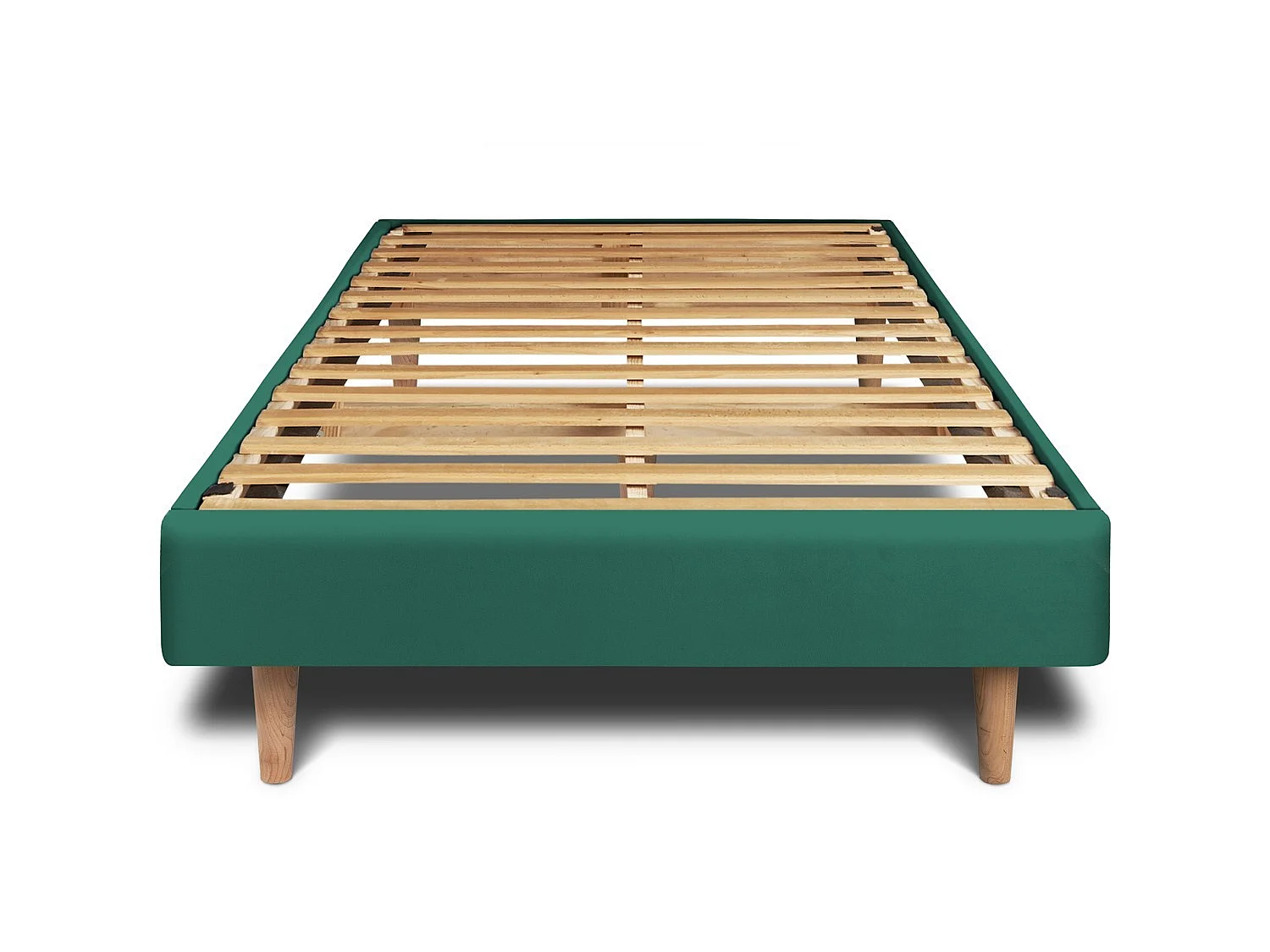 Sommier Kit Velours Vert 90x190 H29cm