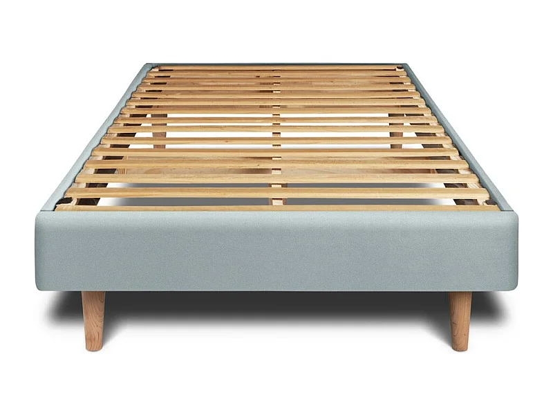 Sommier Kit Velours Gris bleuté 90x200 H29cm