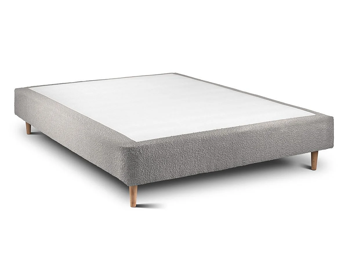 Sommier Tapissier Bouclette Gris 150x200 H35cm
