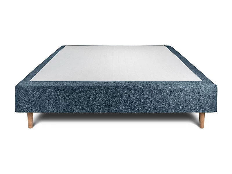 Sommier Tapissier Bouclette Bleu 140x200 H35cm