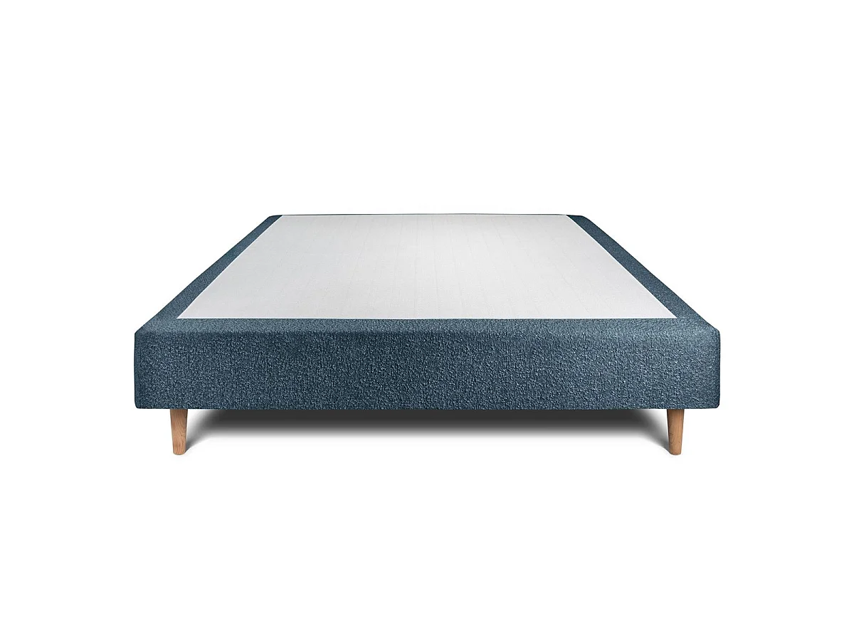 Sommier Tapissier Bouclette Bleu 140x200 H35cm
