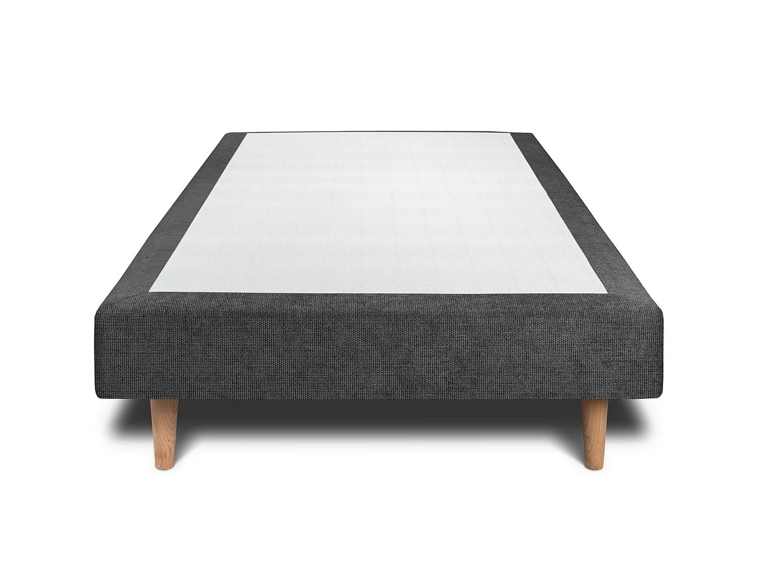 Sommier Tapissier Tissu Noir 100x200 H35cm
