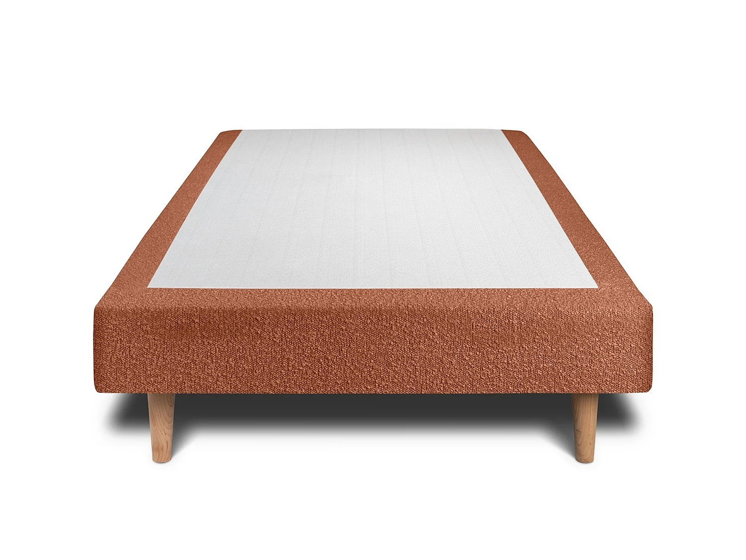 Sommier Tapissier Bouclette Terracotta 90x190 H35cm