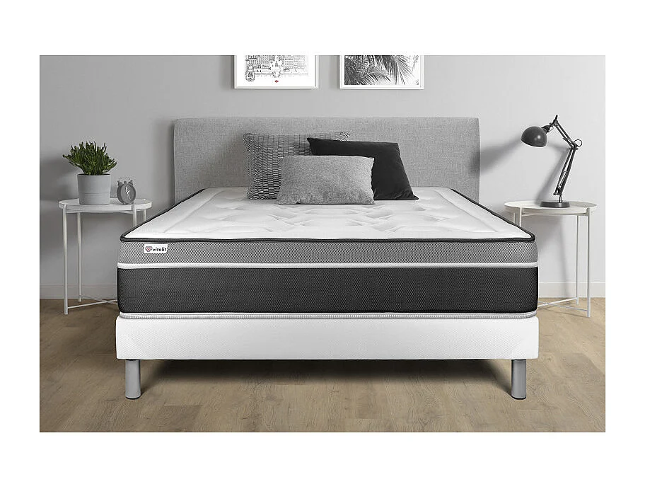 Sommier KIT VITAL'SOM Blanc 90 x 200 cm