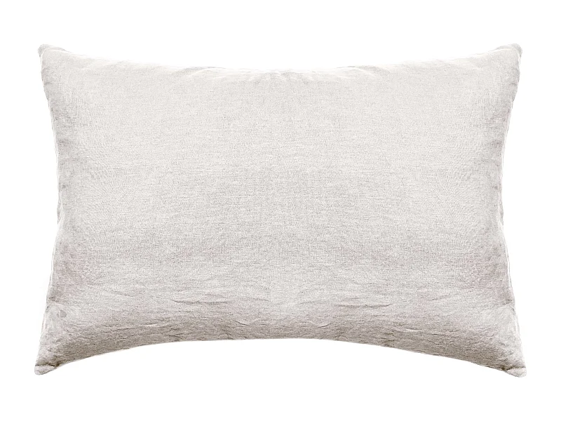 Taie d'oreiller 50x70 cm pur coton lavé PALACE beige naturel