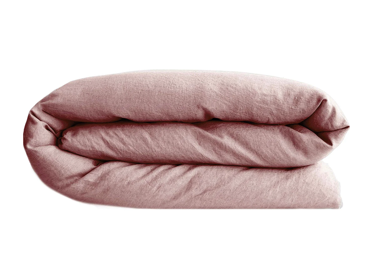Housse de couette 260x240 cm pur coton lavé PALACE rose