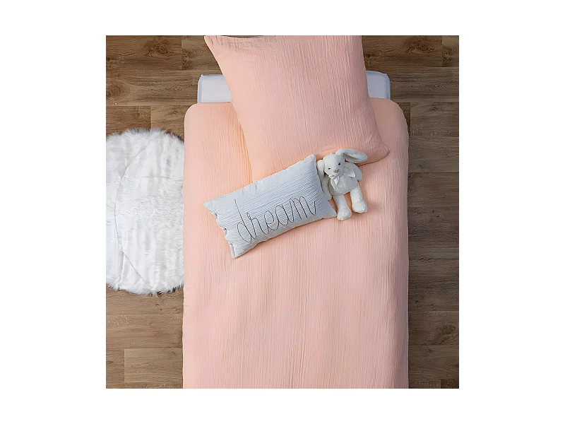 Bettbezug Baumwolle Rosa 90x190cm