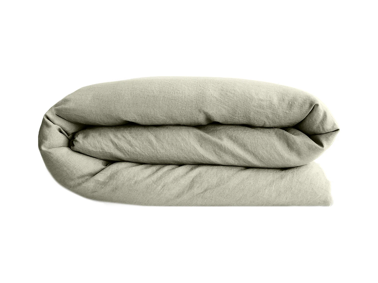 Housse de couette lin et coton 260x240 cm collection OPERA vert laurier