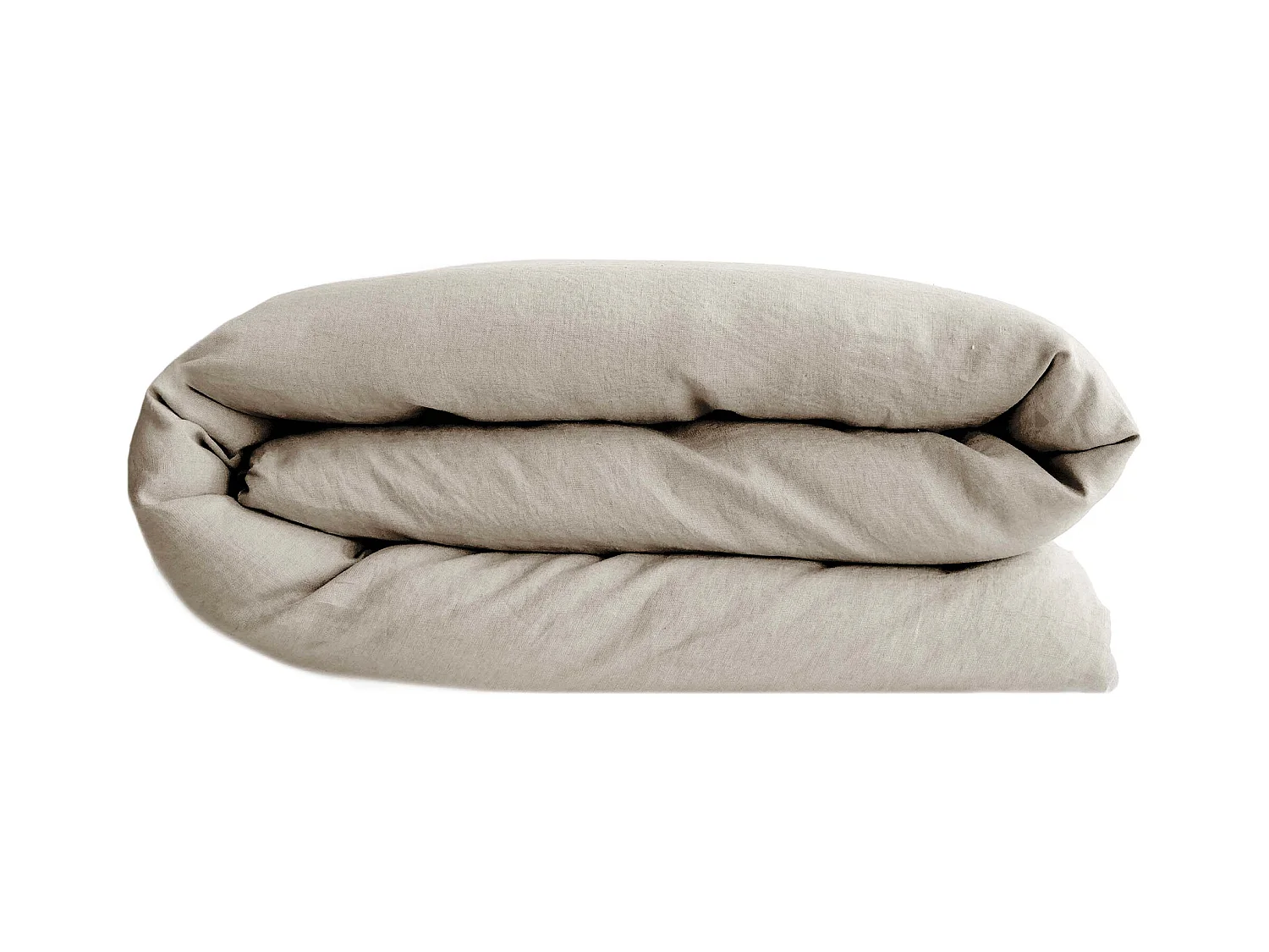 Housse de couette 260x240 cm pur coton lavé PALACE beige lin