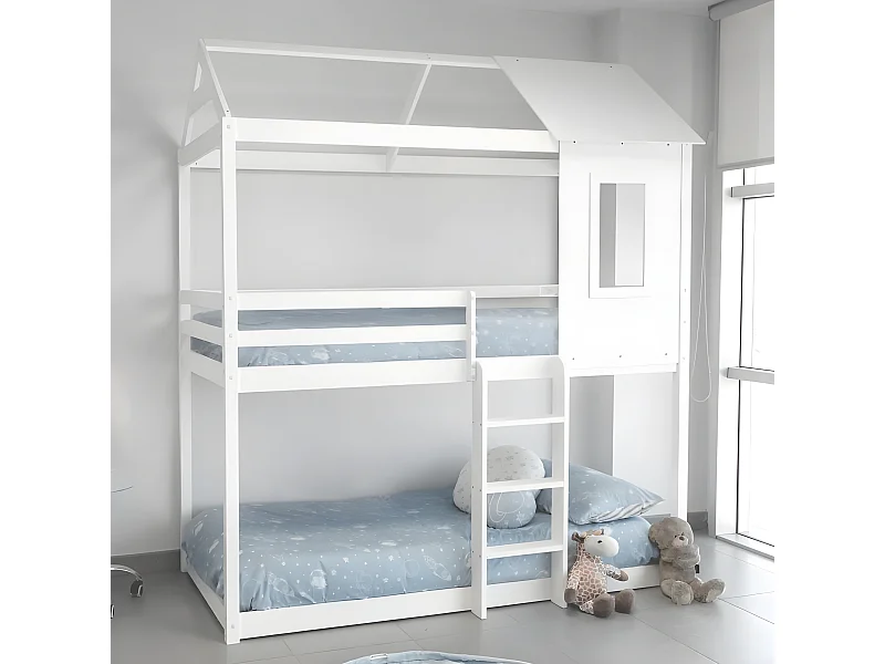 Bettbezug 2 er Pack + Kissen Baumwolle blau 90x190cm