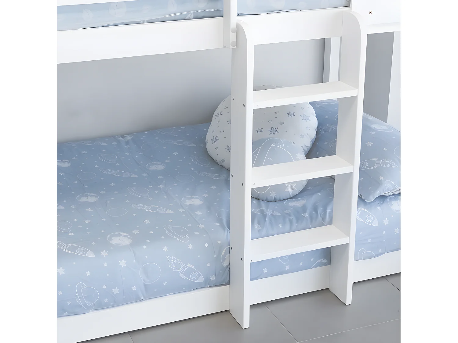 Bettbezug 2 er Pack + Kissen Baumwolle blau 90x190cm