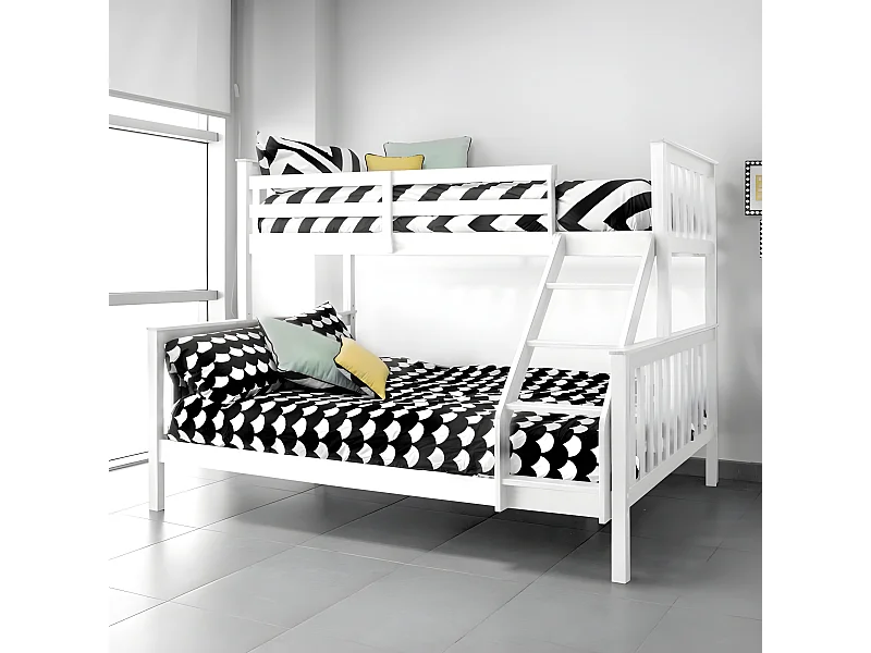 Parure da letto bambini cotone bianco 150 x 200/190