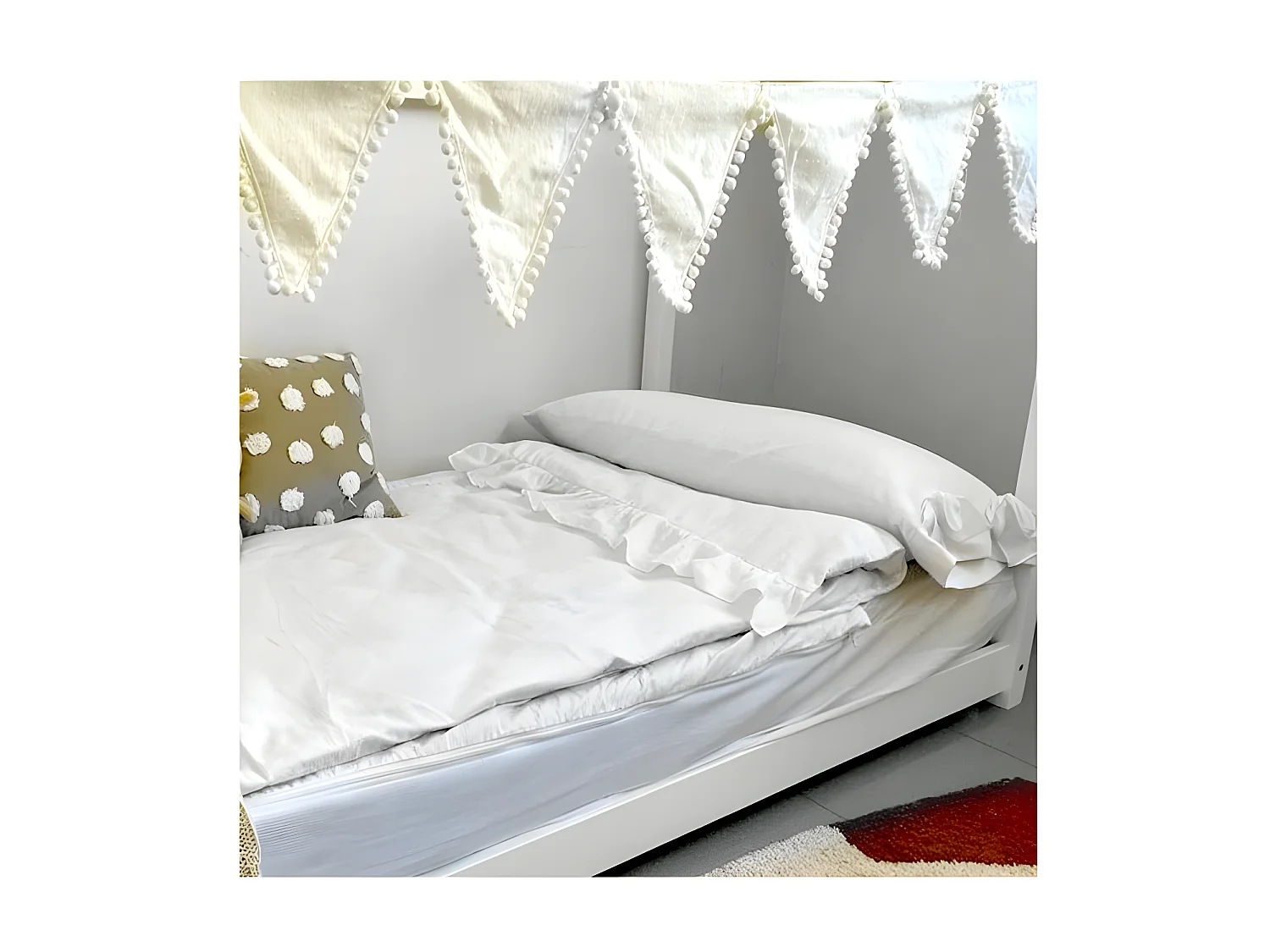 Sac de couette en coton blanc 105x190cm