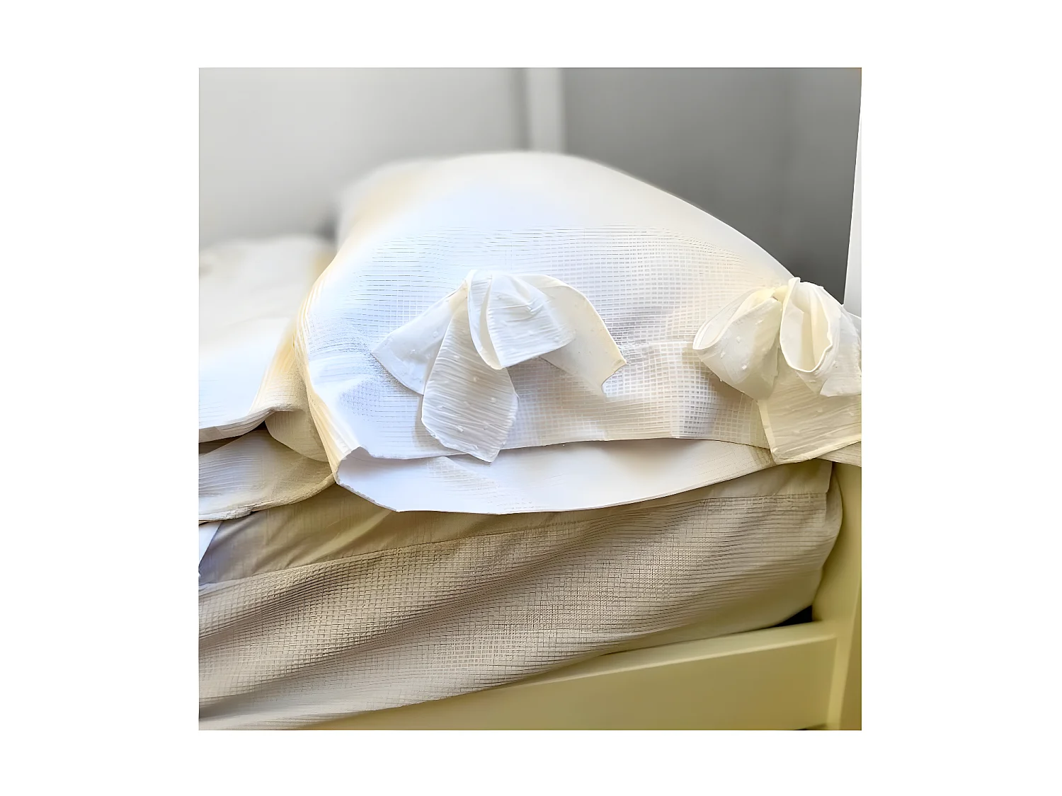 Sac de couette en coton blanc 105x190cm