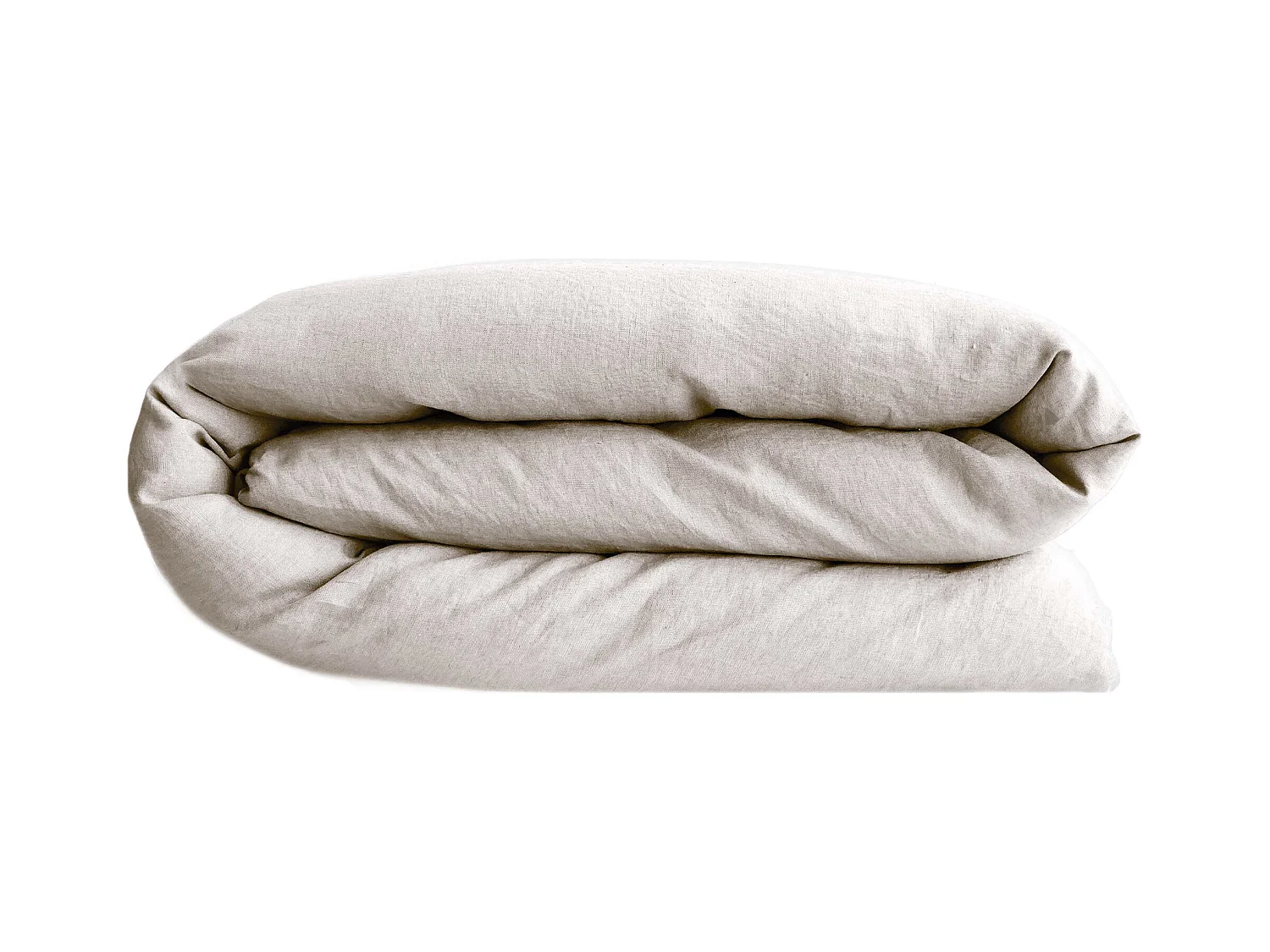 Housse de couette 260x240 cm pur coton lavé PALACE beige naturel
