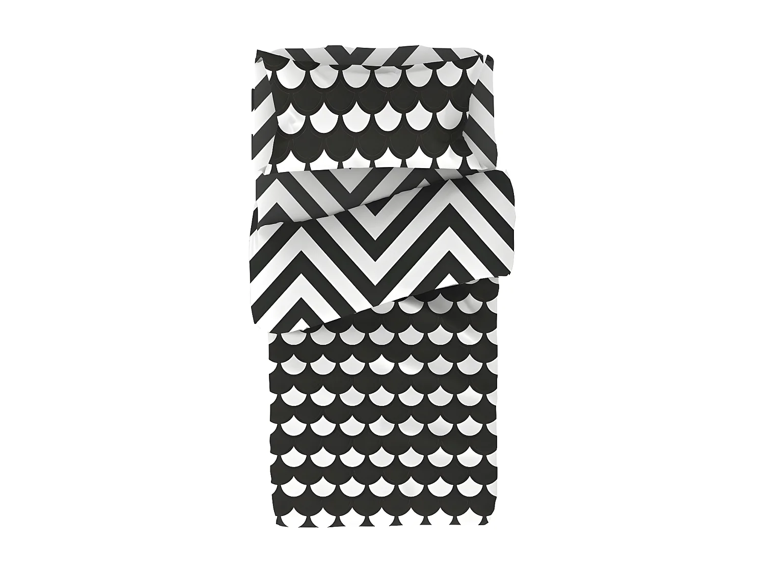 Bettbezug 2 er Pack + Kissen Baumwolle weiße 90x190cm