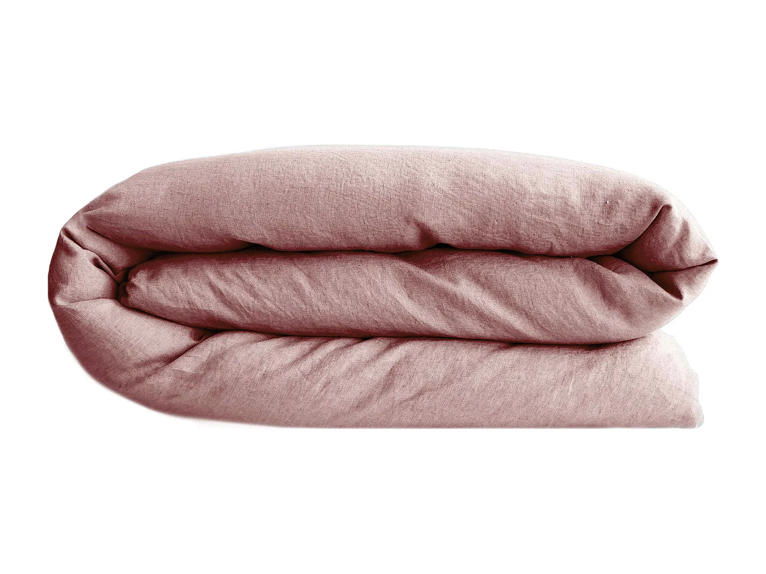 Housse de couette 240x220 cm pur coton lavé PALACE rose