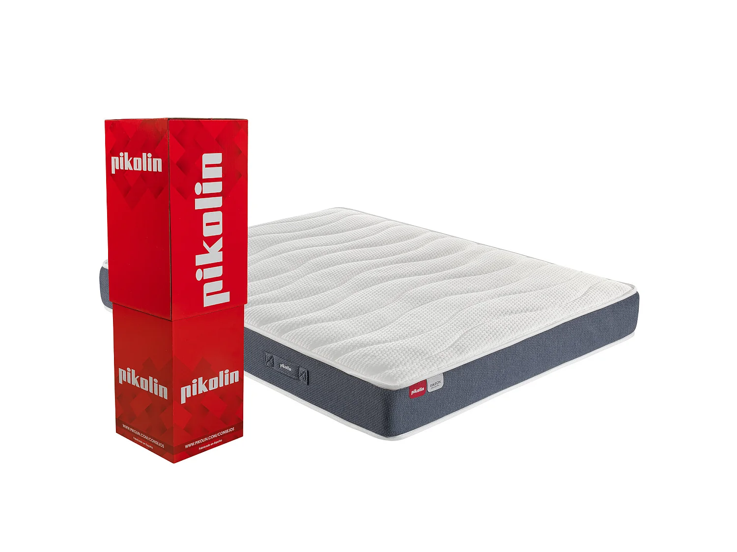 Colchón de 120 x 190 cm de muelles ensacados Adapt-Tech® y viscoelástica de 24 cm - GALEON COMPACT de PIKOLIN