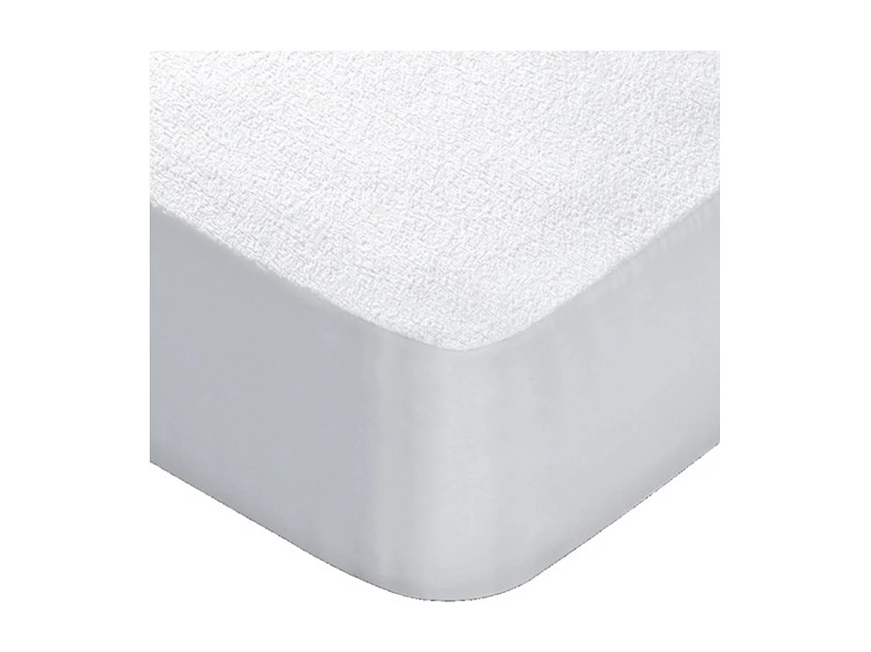 Protège-matelas en coton blanc 150x190/200