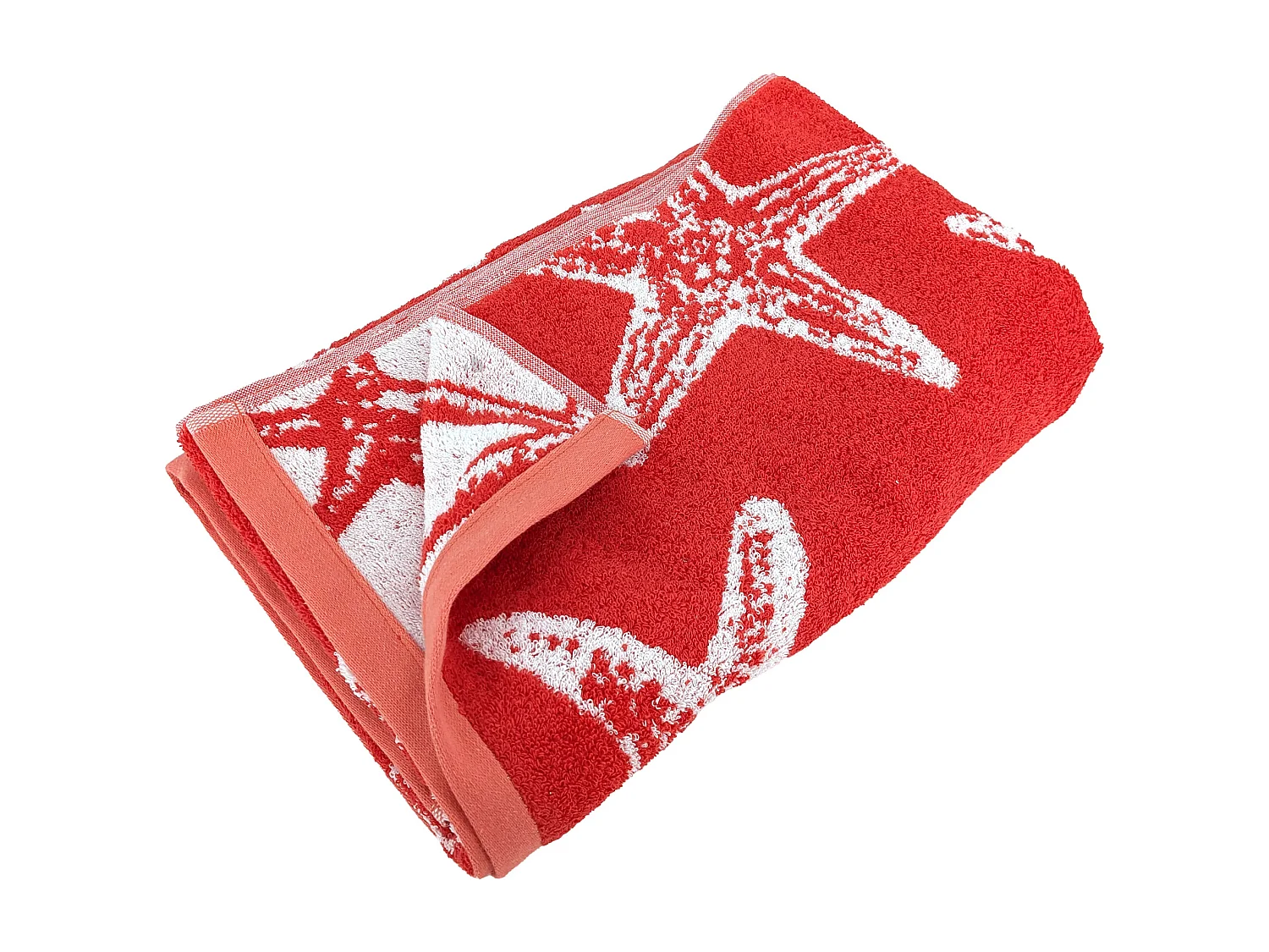 Drap de plage 75x150 cm pur coton collection AGRIGENTE rouge