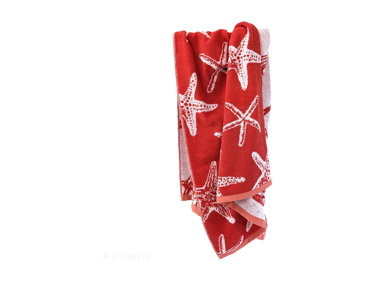 Drap de plage 75x150 cm pur coton collection AGRIGENTE rouge