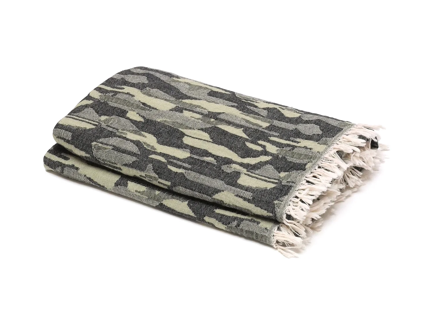 Drap de plage fouta coton 95X180 cm KALYMNOS vert sauge