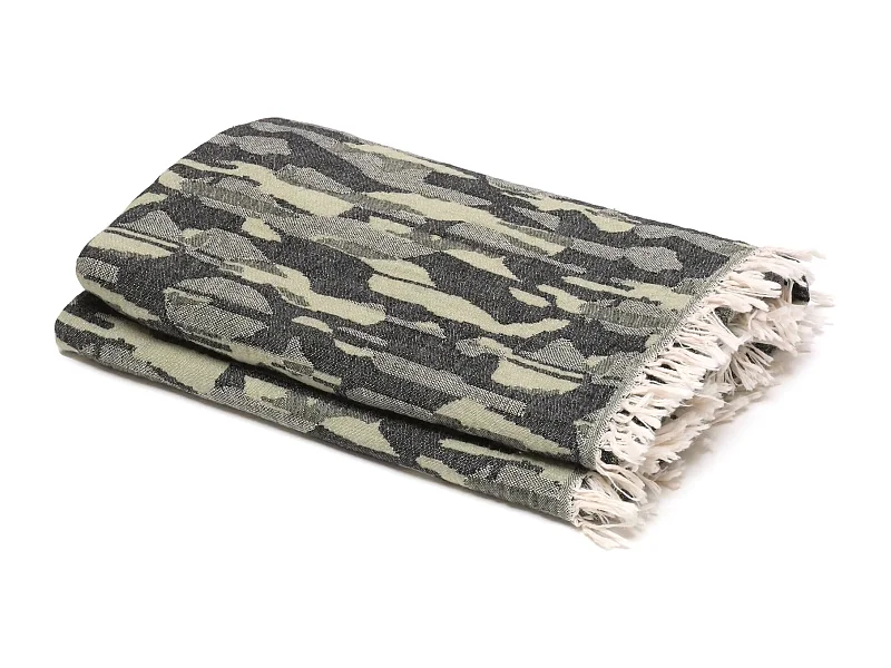 Drap de plage fouta coton 95X180 cm KALYMNOS vert sauge