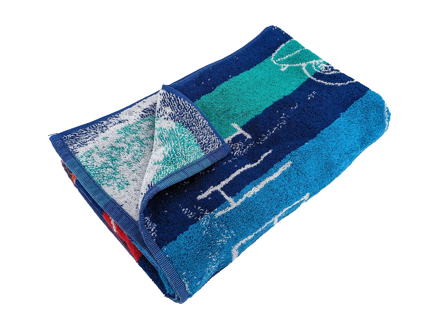 Drap de plage 75x150 cm pur coton collection VAN multicolore