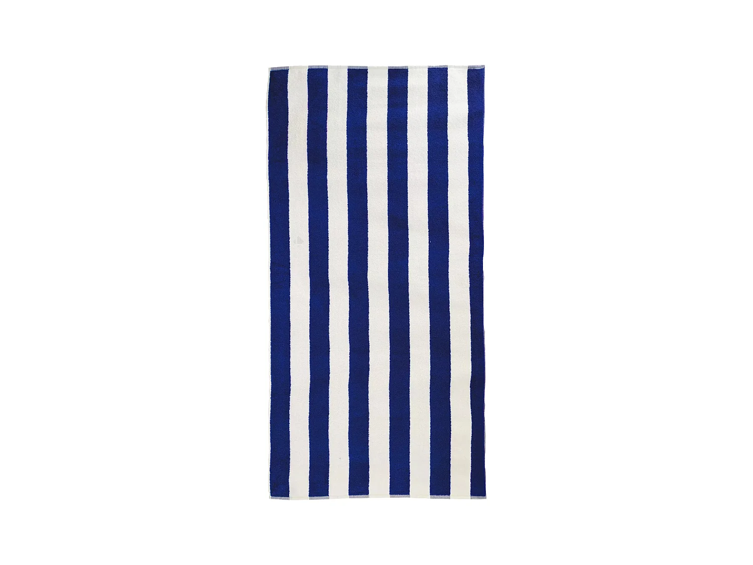 Drap de plage à rayures 75x150 cm coton collection ELBE bleu