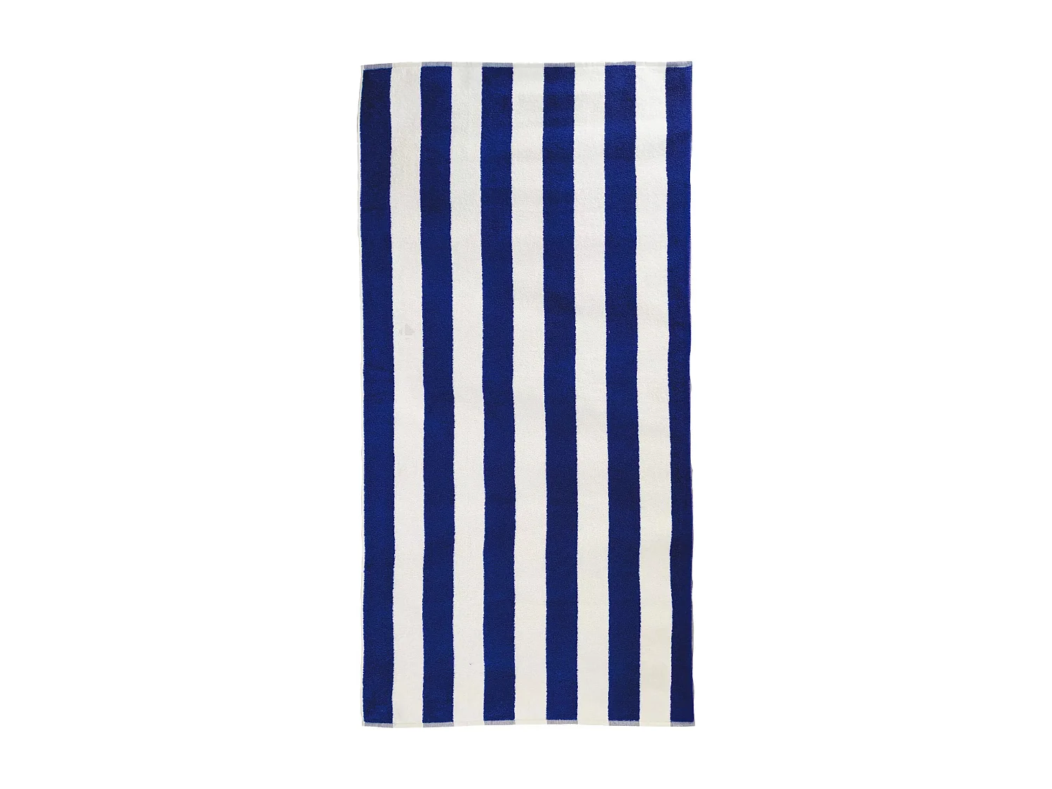 Drap de plage à rayures 75x150 cm coton collection ELBE bleu