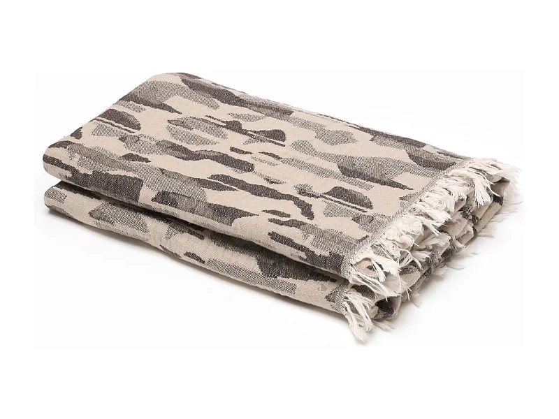 Drap de plage fouta coton 95X180 cm KALYMNOS vert chanvre