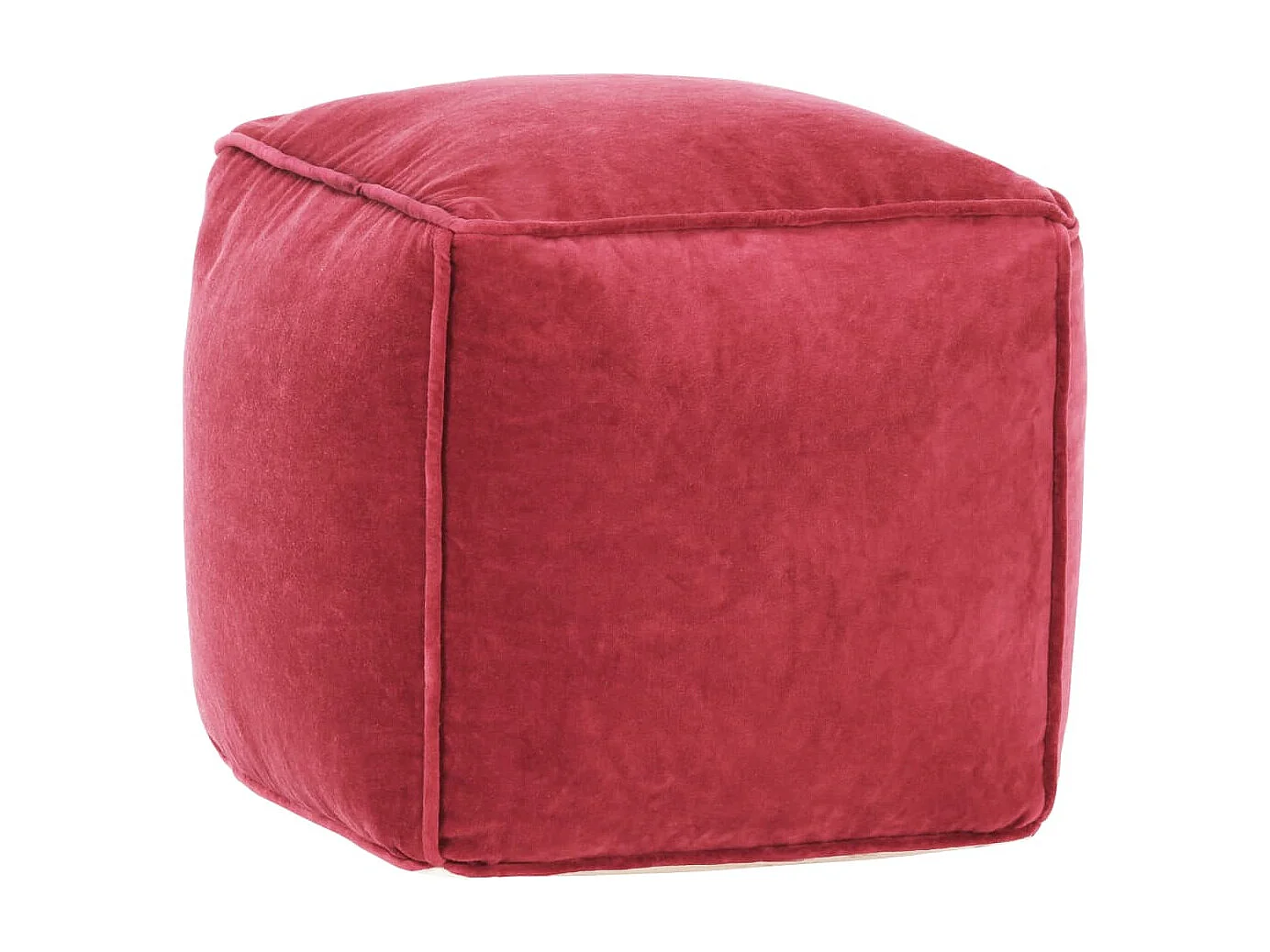 Pouf Velours de coton 40x40x40 cm rose